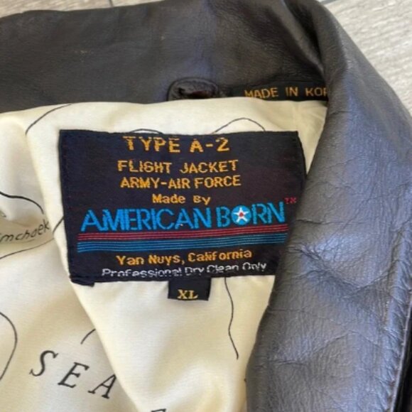 Brown Bomber Jacket with Ribbed Waistband - Picture 4 of 6